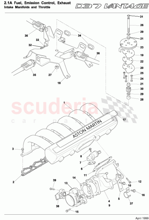 Part Diagram for Aston Martin 08-85164