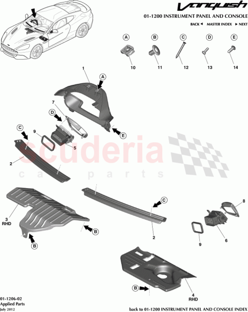 Part Diagram for Aston Martin DD33-016C46-AA