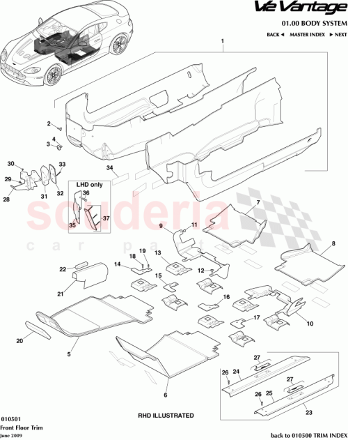 Part Diagram for Aston Martin 6G43-83-10351