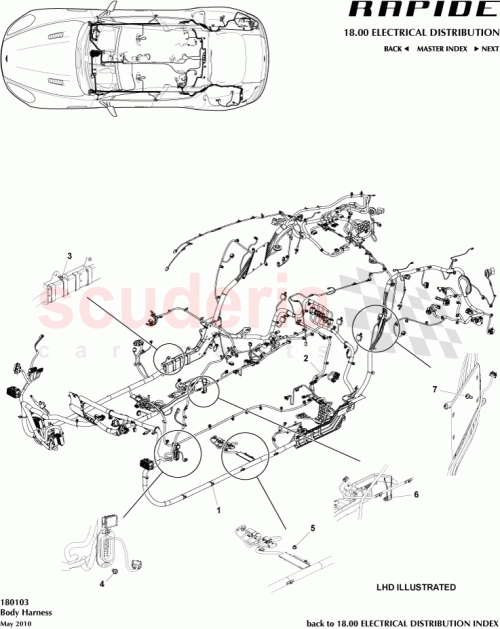 Part Diagram for Aston Martin CD43-14A005-AC