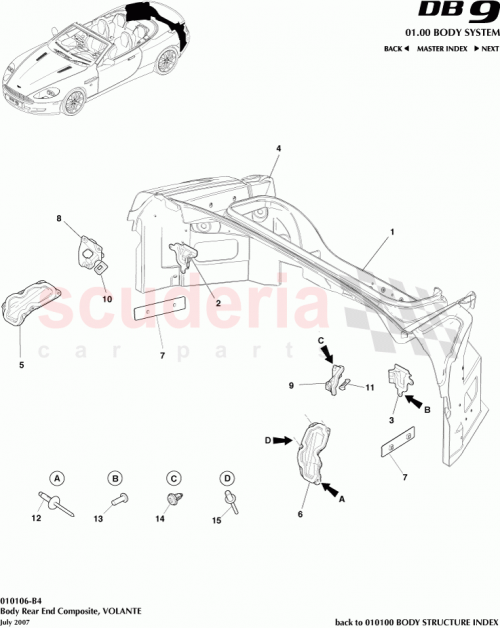 Part Diagram for Aston Martin 4G43-430A46-AF