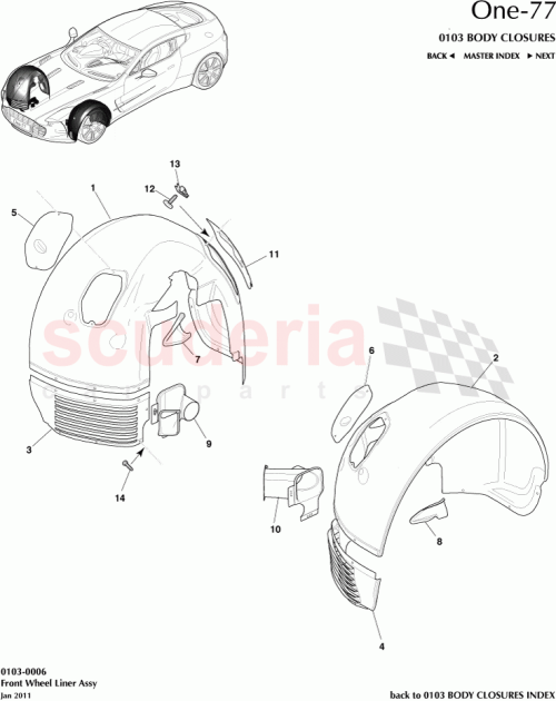 Part Diagram for Aston Martin 12023-03-8853-AB