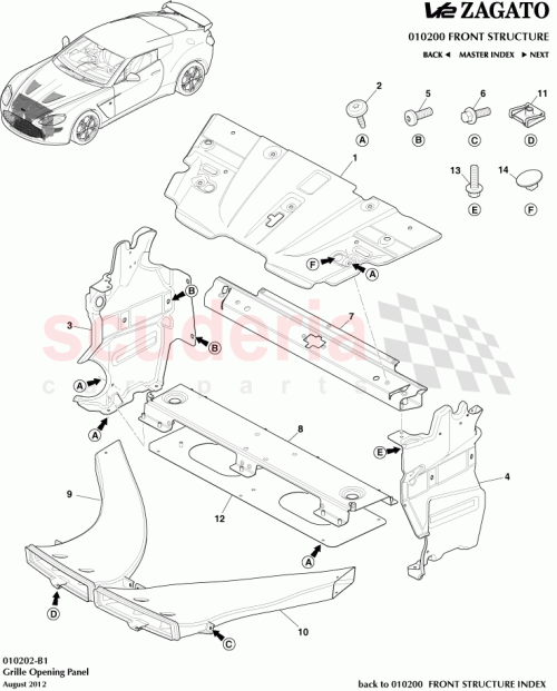 Part Diagram for Aston Martin 6G33-378744-AA