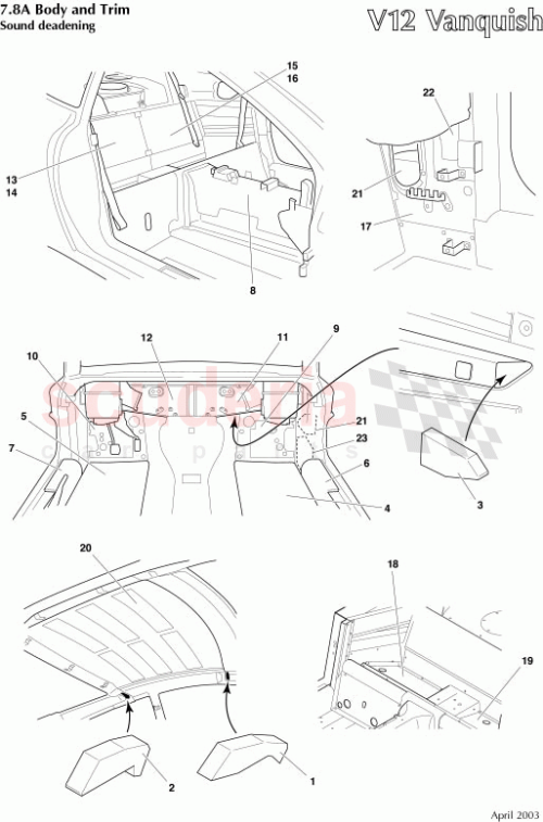 Part Diagram for Aston Martin 1R12-164174-AA
