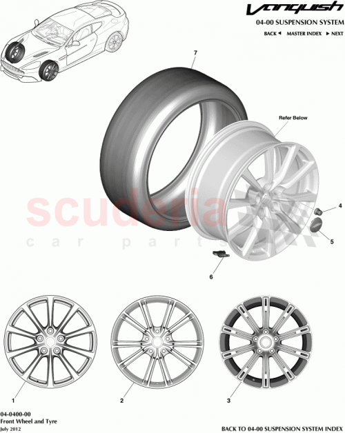 Part Diagram for Aston Martin CD33-1007-EA
