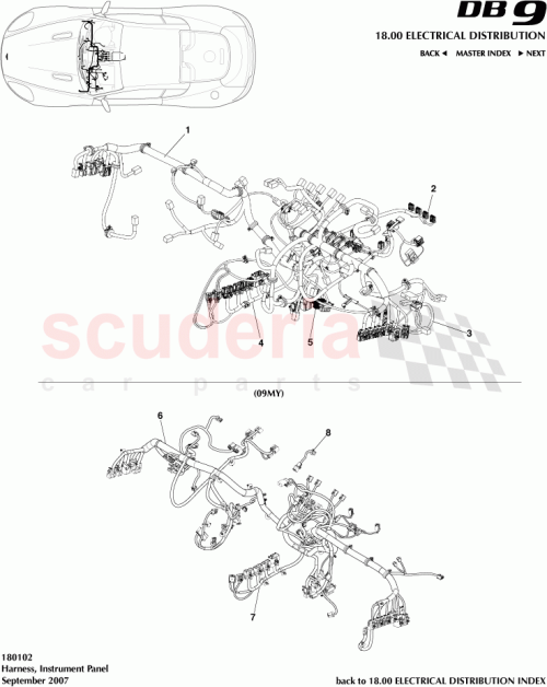 Part Diagram for Aston Martin 4G43-14401-GA