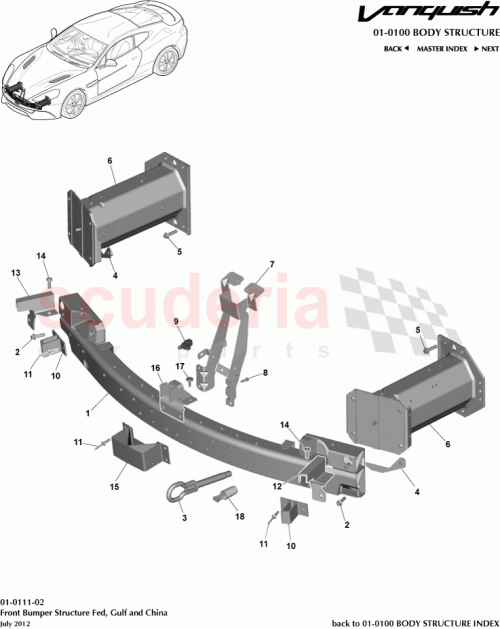 Part Diagram for Aston Martin DG43-17E936-BB