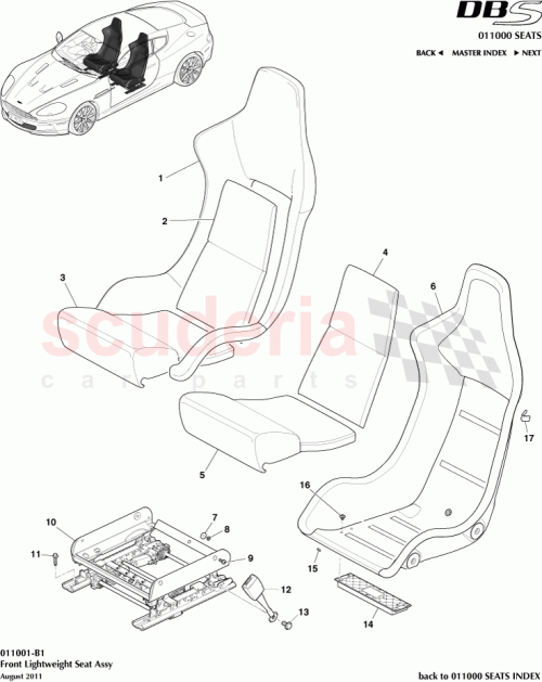 Part Diagram for Aston Martin 8G33617B94AA
