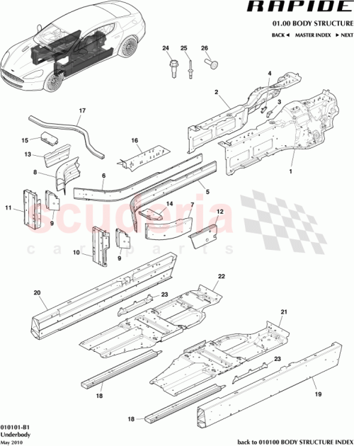 Part Diagram for Aston Martin AD4366625AA