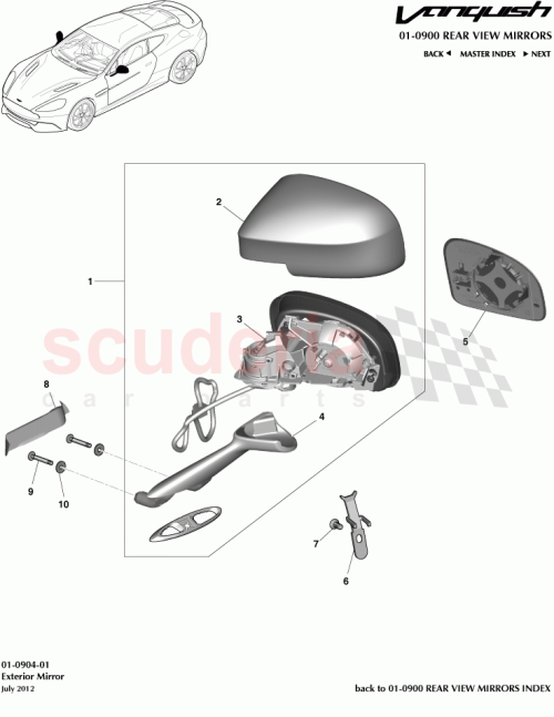 Part Diagram for Aston Martin CD33-17K07-BA