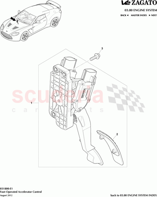 Part Diagram for Aston Martin FG33-9F836-BA