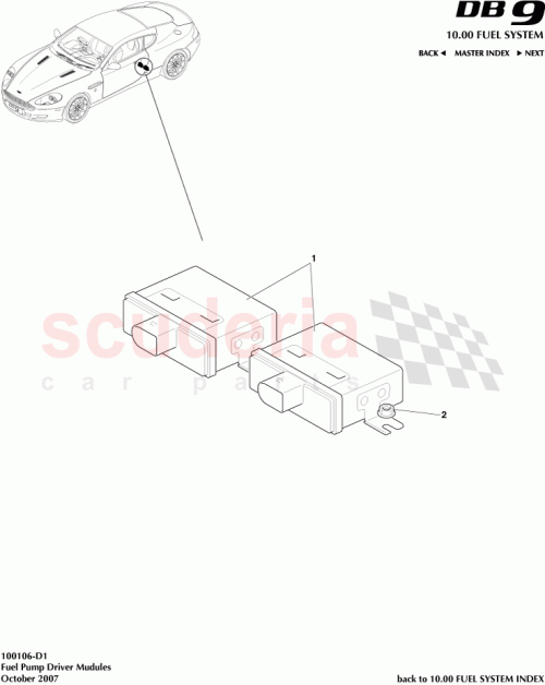 Part Diagram for Aston Martin 7H42-9D372-AA