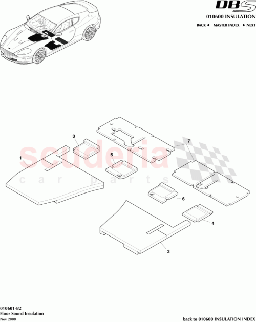 Part Diagram for Aston Martin 6G33-114B32-AB