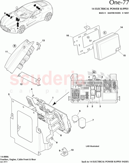 Part Diagram for Aston Martin 12023-03-8282-AE