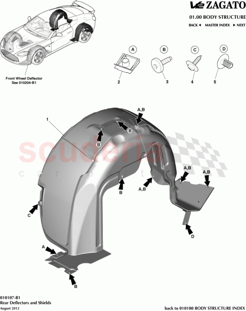 Part Diagram for Aston Martin CY83-54279D23-BA