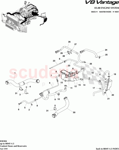 Part Diagram for Aston Martin 6G33-8C289-AC