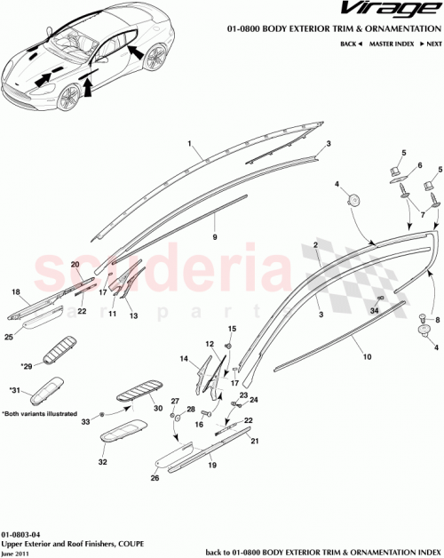 Part Diagram for Aston Martin CG43-280B83-BD