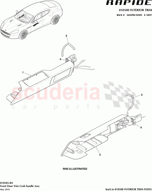 Part Diagram for Aston Martin AD43-22614-AH