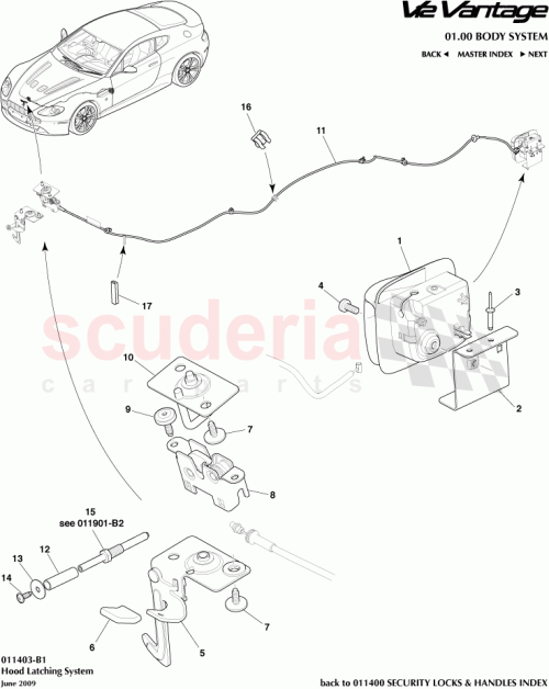 Part Diagram for Aston Martin 6G43-64-10121