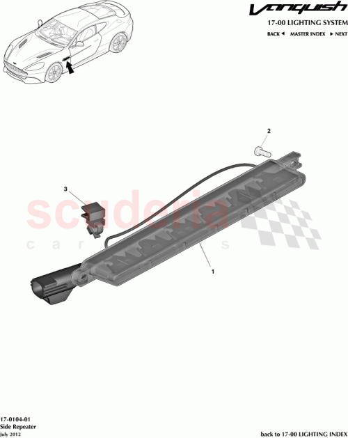 Part Diagram for Aston Martin CD33-13K376-AD