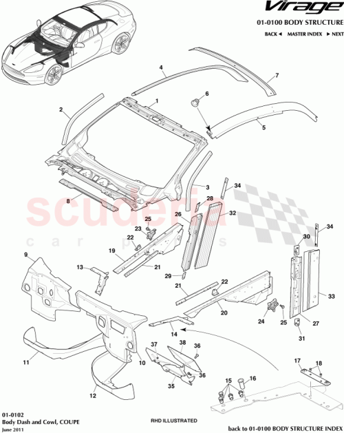 Part Diagram for Aston Martin P08G43-C42220-AA