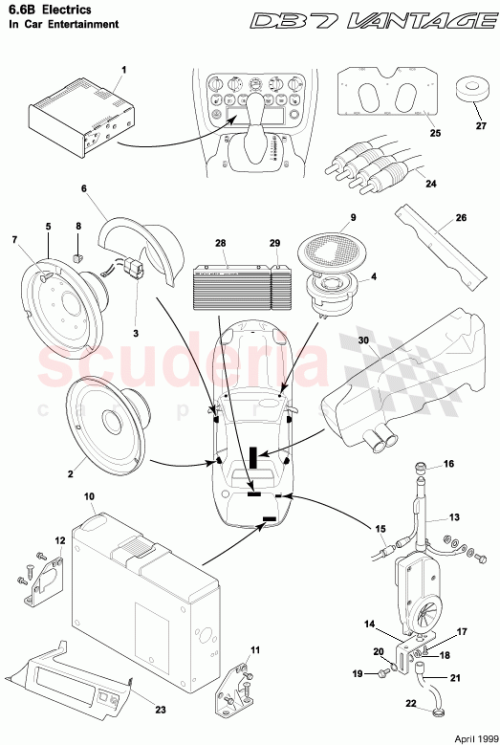Part Diagram for Aston Martin 37-123679-AA