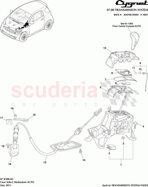 Part Diagram for Aston Martin 35975-74010