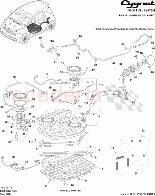 Part Diagram for Aston Martin 77026-74010