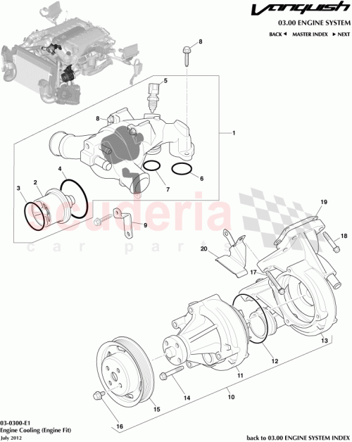 Part Diagram for Aston Martin CD33-8K168-AA