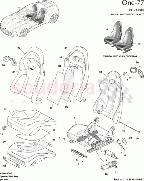 Part Diagram for Aston Martin 61026024