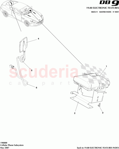 Part Diagram for Aston Martin 4G43-19A390-AA