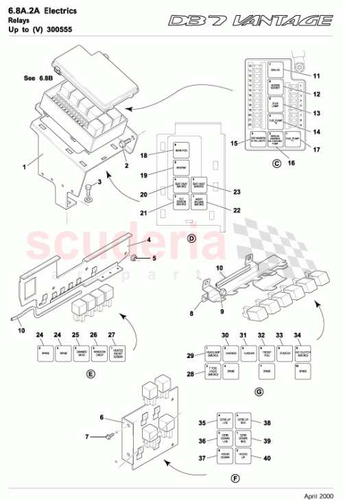 Part Diagram for Aston Martin 37-121134-AC