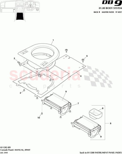 Part Diagram for Aston Martin 4G43045A67GA