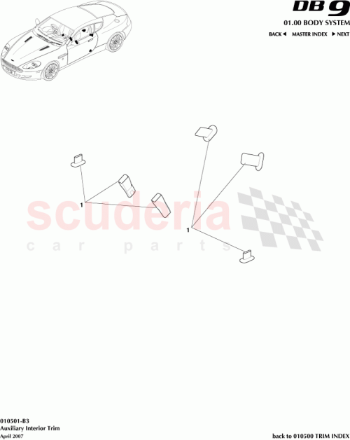 Part Diagram for Aston Martin 4G43-613A68-ABW