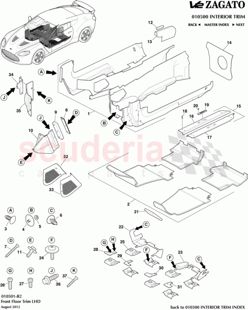 Part Diagram for Aston Martin AG33-281B11-CAW