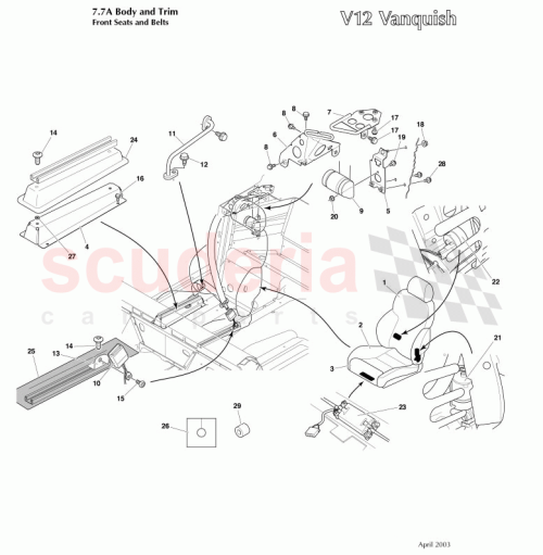 Part Diagram for Aston Martin 3R12-746068-AA