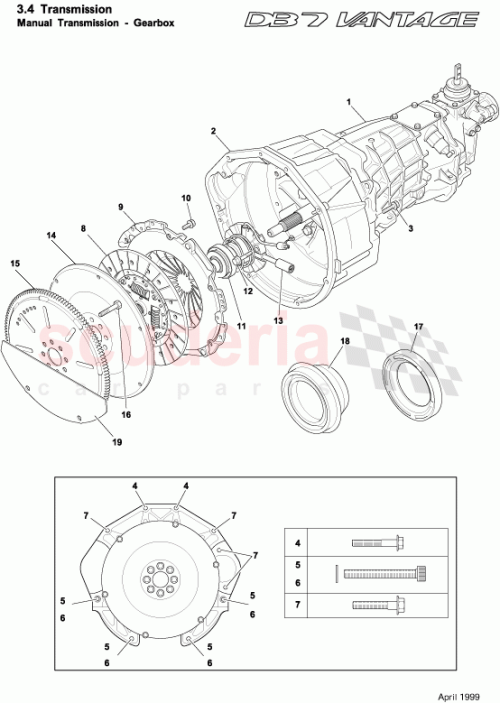 Part Diagram for Aston Martin 4G43-7A564-AB