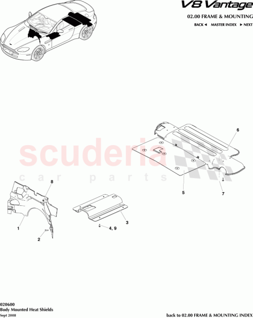Part Diagram for Aston Martin 6G33-4A380-AD