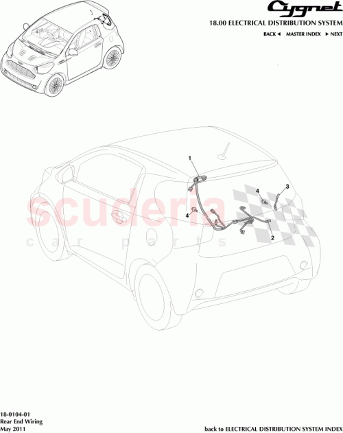Part Diagram for Aston Martin 82184-74030
