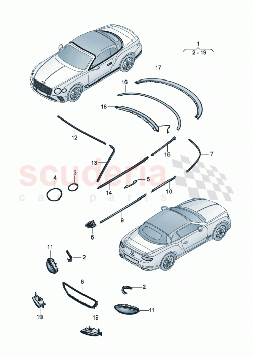 Part Diagram for Bentley 3SD853535F