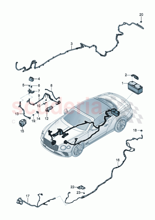 Part Diagram for Bentley 3SA971537A