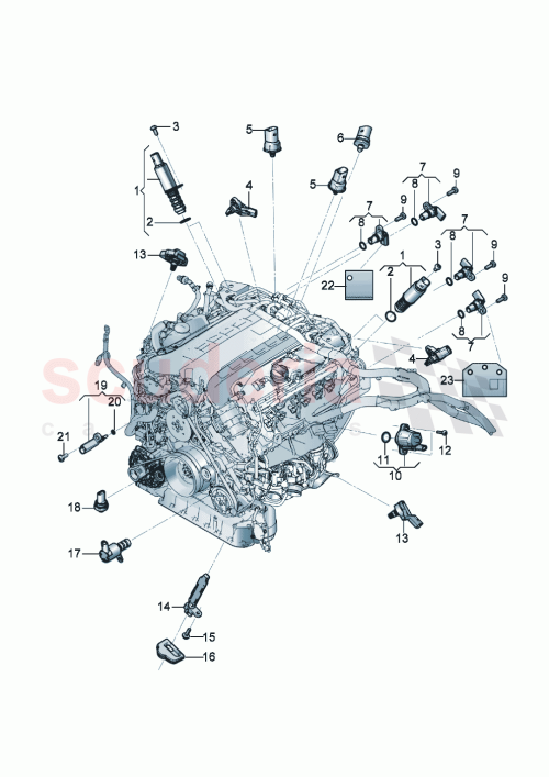 Part Diagram for Bentley 04E906145A