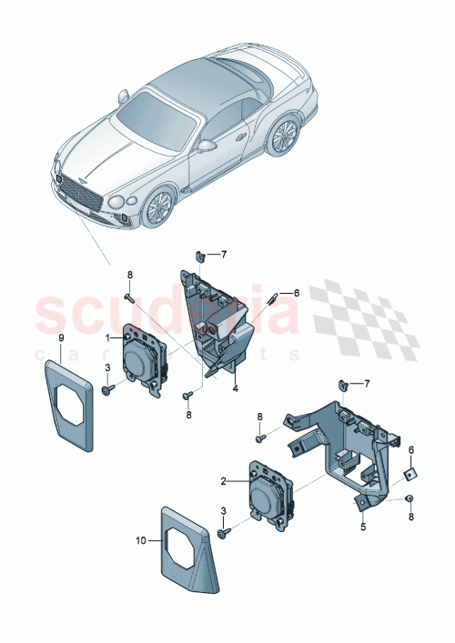 Part Diagram for Bentley 3SD807450