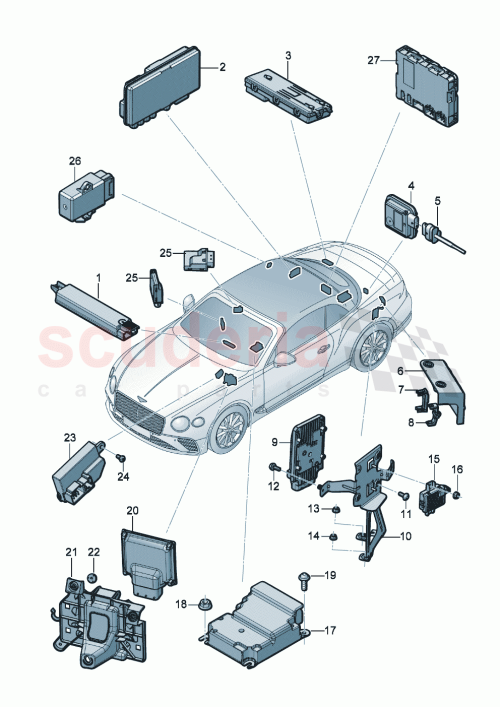 Part Diagram for Bentley 3SD959255