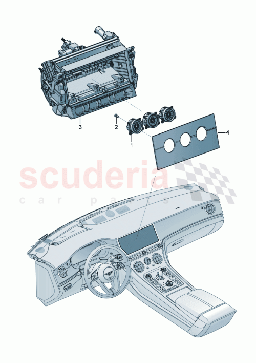 Part Diagram for Bentley 3SA 919 527 F