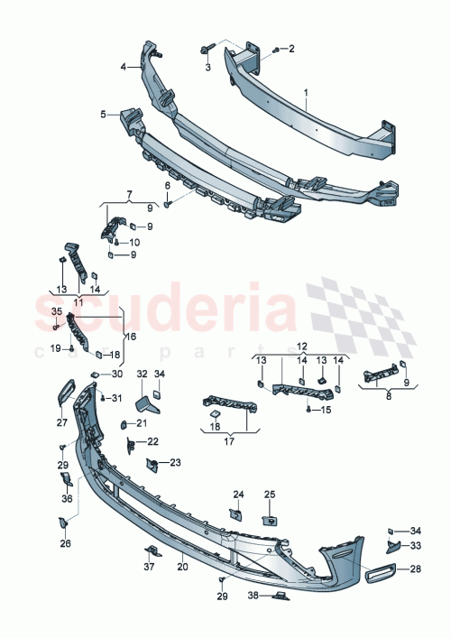 Part Diagram for Bentley 3SD807262