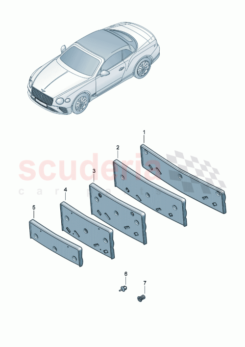 Part Diagram for Bentley 3SD 807 287 AA