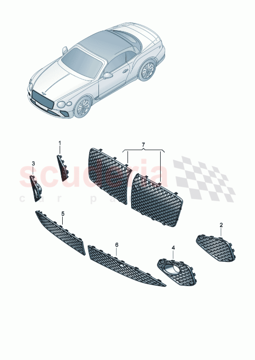 Part Diagram for Bentley 3SD807648A