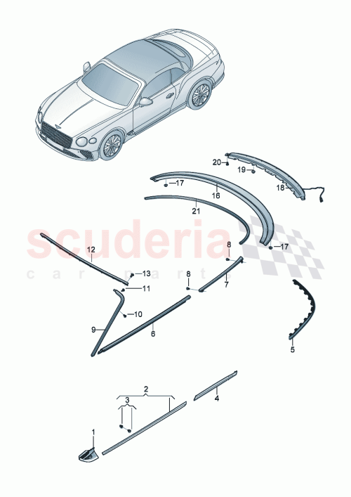 Part Diagram for Bentley 3SD853516J