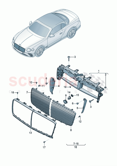 Part Diagram for Bentley 3SD853597R